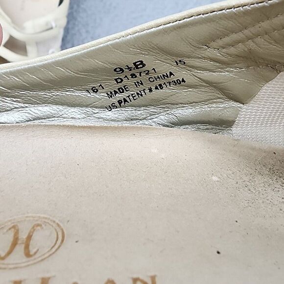 Vintage Cole Haan Womens Shoes Sz 9.5 B Tan Leather Slip On Mule Clogs Comfort - Picture 8 of 10